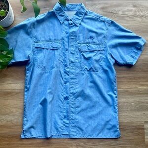 Blue Men's Short Sleeve Shirt